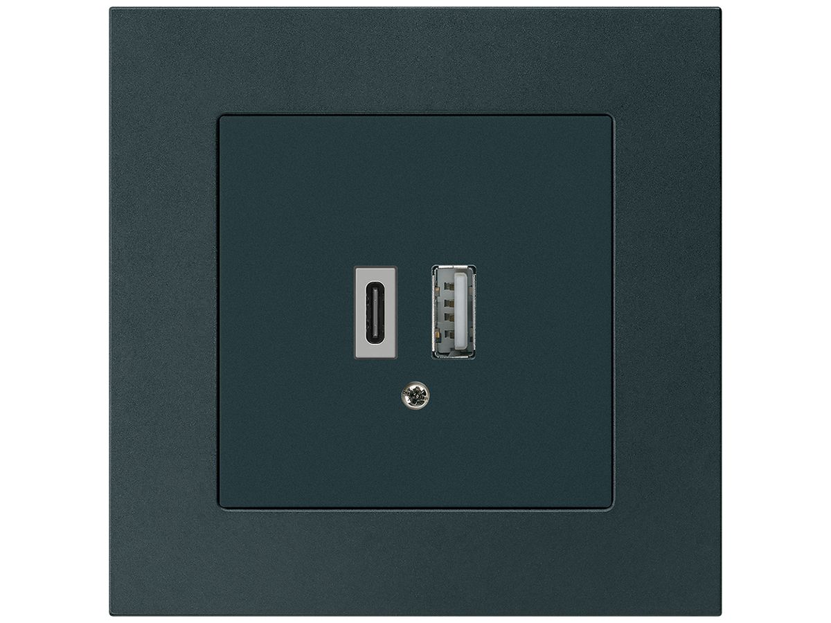UP-USB-Ladesteckdose kallysto.pro 18W PD 1×Typ A+1×Typ C schwarz