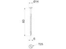 Tellerkopf-Holzschraube BET HT 6x60 TD T25 Ø6×60mm