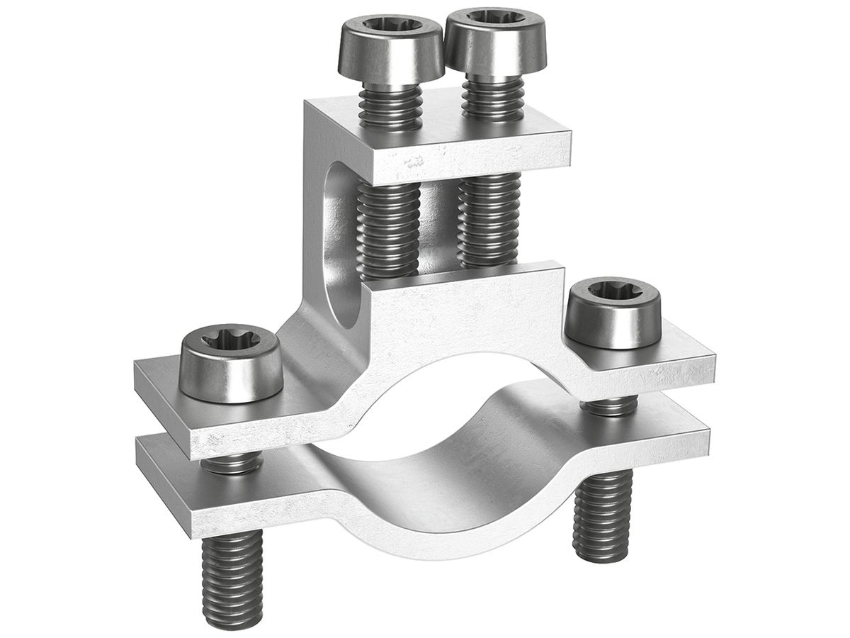 Erdleitungsbride AGRO 3/8…3/4" (16.6…26.5mm), 1×4…50mm²/Ø8mm