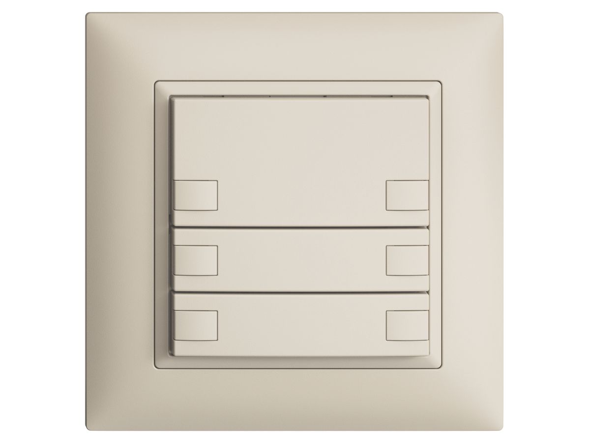 UP-KNX-Taster RGB EDUE FMI, 250mW, o.LED, 6×Taste, 1×Tastenbelegung, crema