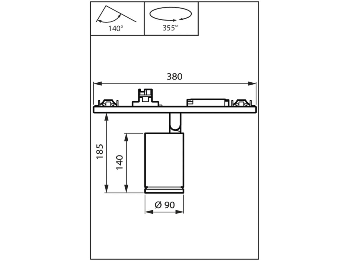 LED-Spotleuchte Philips ST770X für Schiene, 830, 4900lm, 24° weiss