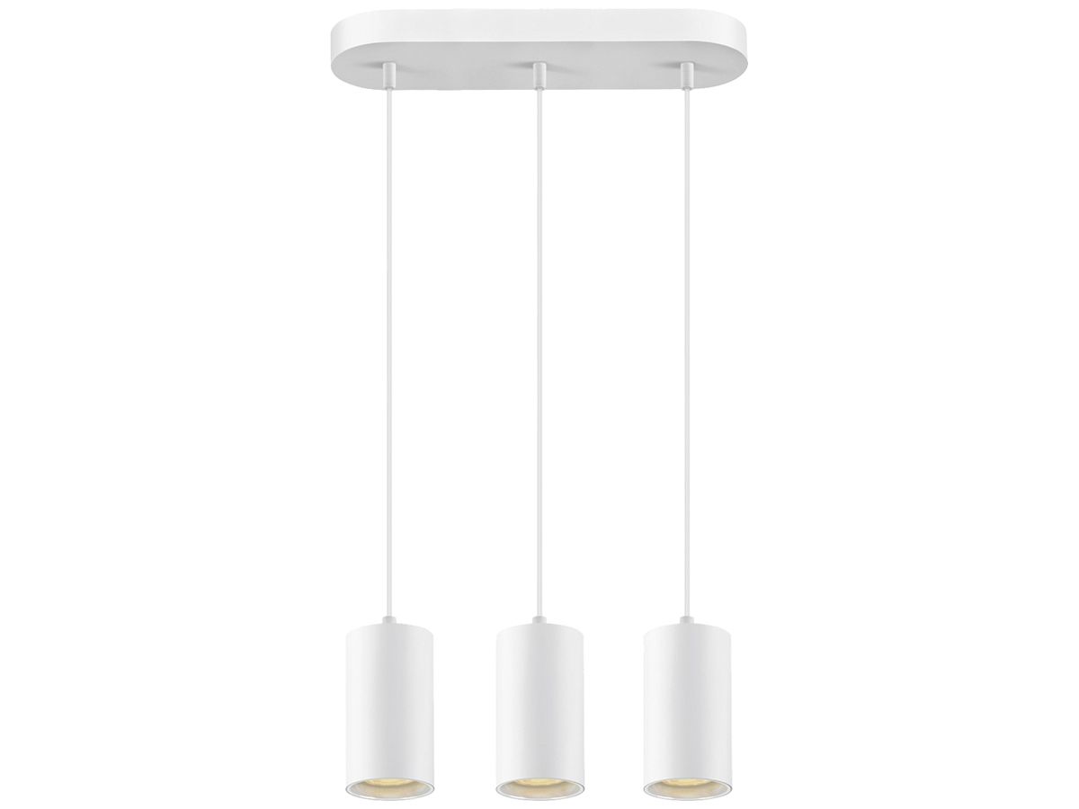 Pendelleuchte SLV ASTO TUBE GU10 3×10W direkt Ø70×125mm weiss