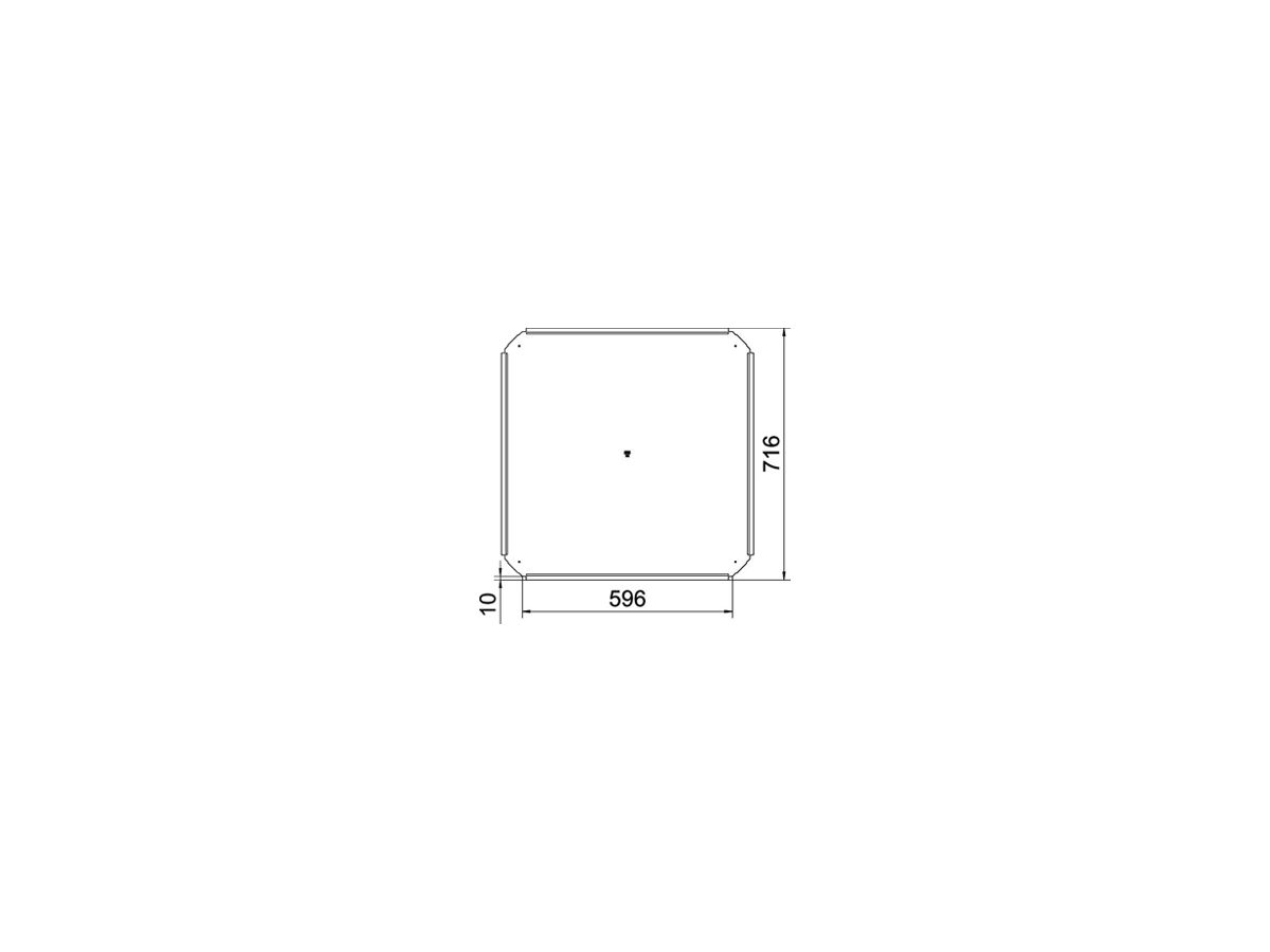 Deckel BET RKD zu Kreuzstück 600mm Stahl bandverzinkt