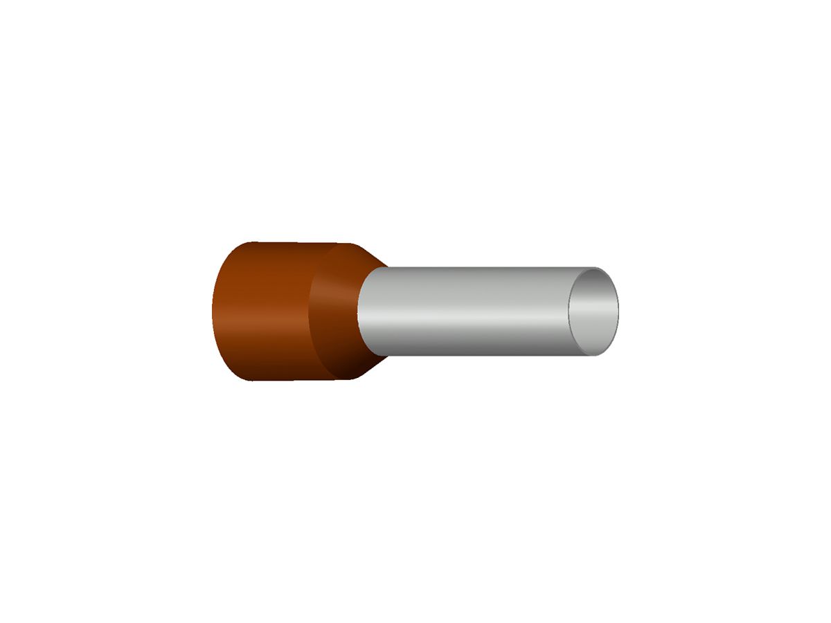 Aderendhülse Typ A isoliert 25mm²/22mm braun