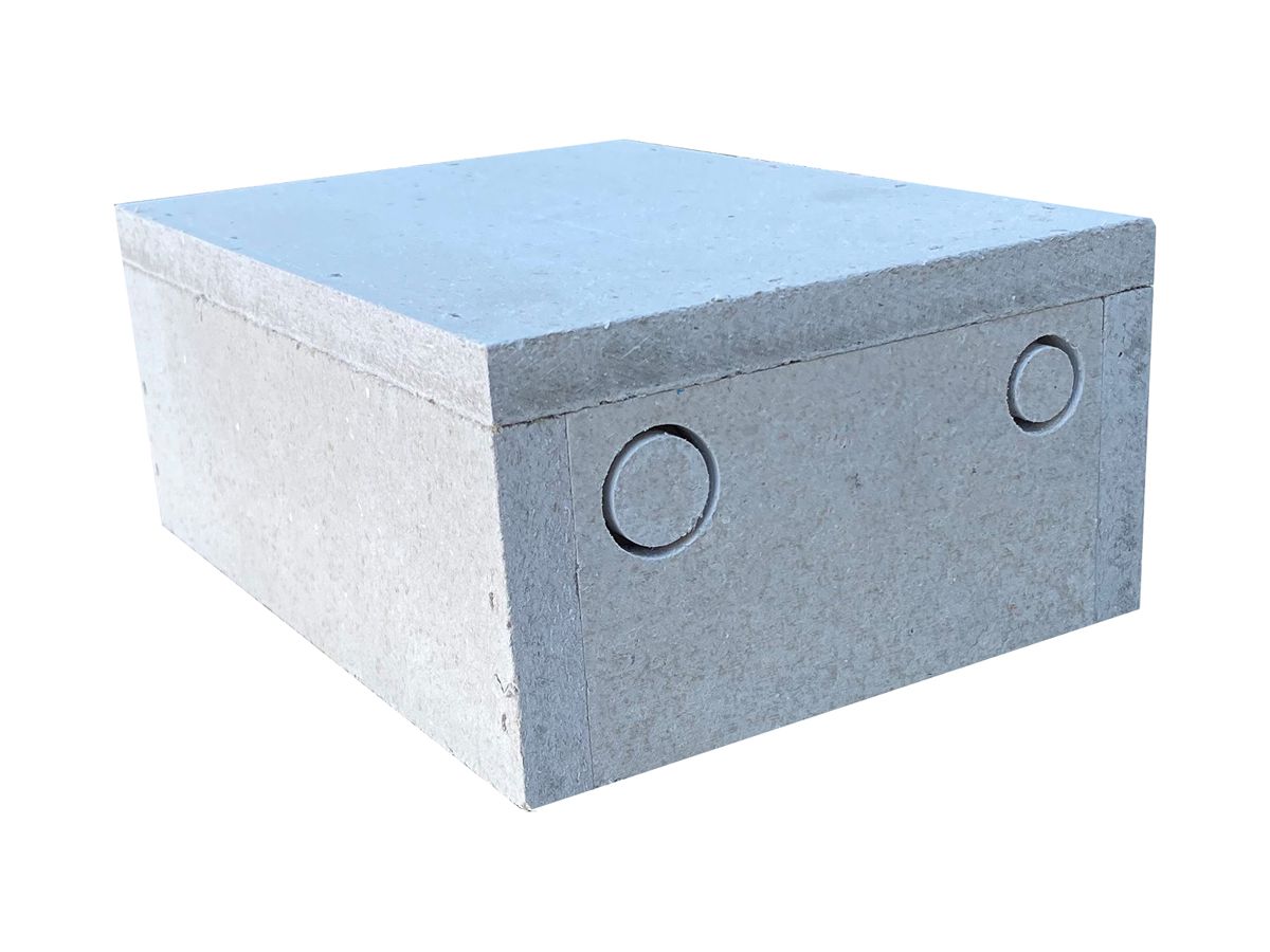EB-Gehäuse Fire-Stop-Box, Gipsfaserplatte, 220×160×90mm, EI30, grau