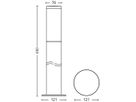 Wegeleuchte Philips Utrecht E27 1×20W Fussplatte 460mm IP44 anthrazit