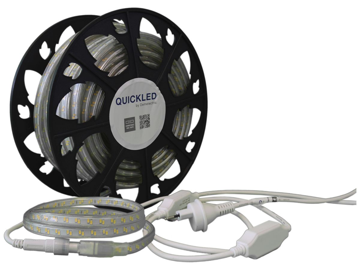 LED-Lichtband QUICKLED 240N IP65 240V 15W-1500lm/m 4000K 25m Bobine zweiseitig
