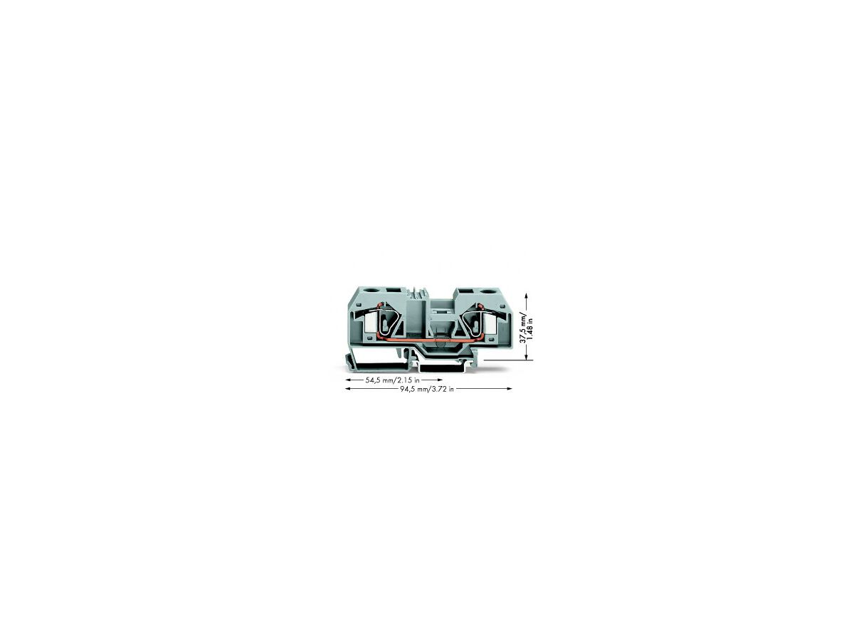 Durchgangsklemme WAGO 16mm² grau