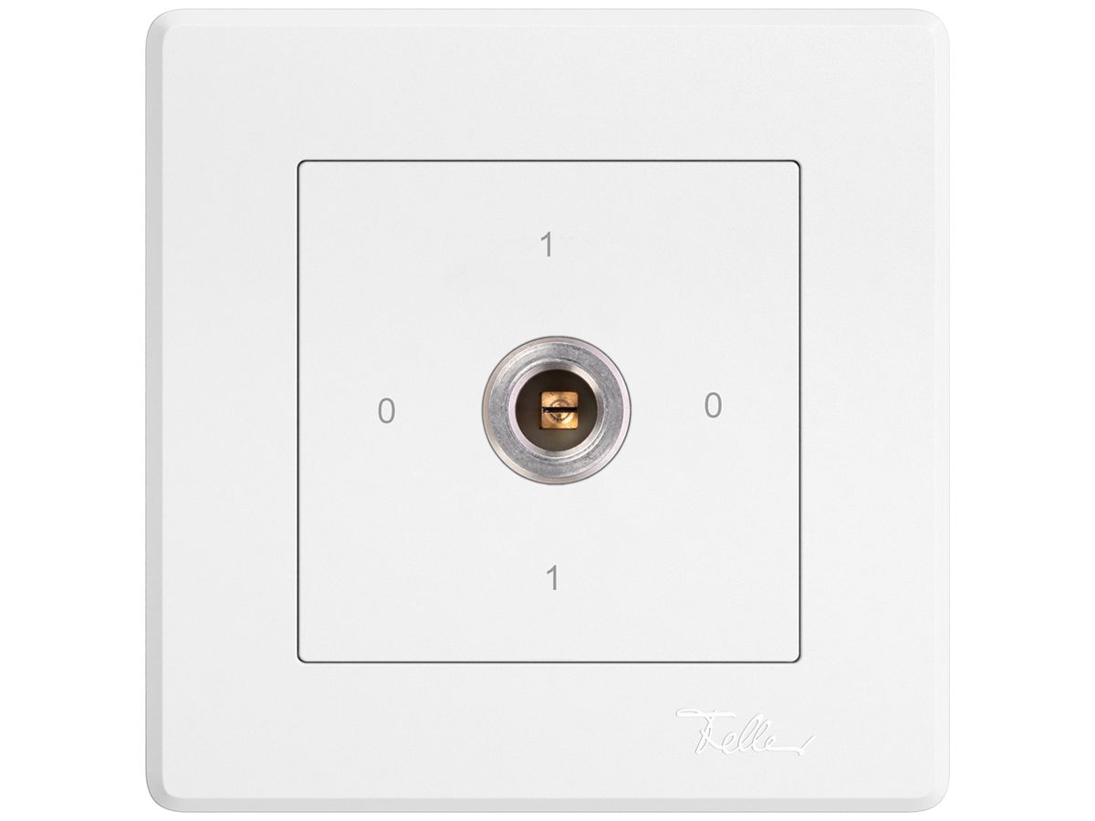 UP-Schlüsselschalter EDIZIO.liv 1P Vierkant/Schlitz 20A 690V 0-1-0-1 ws