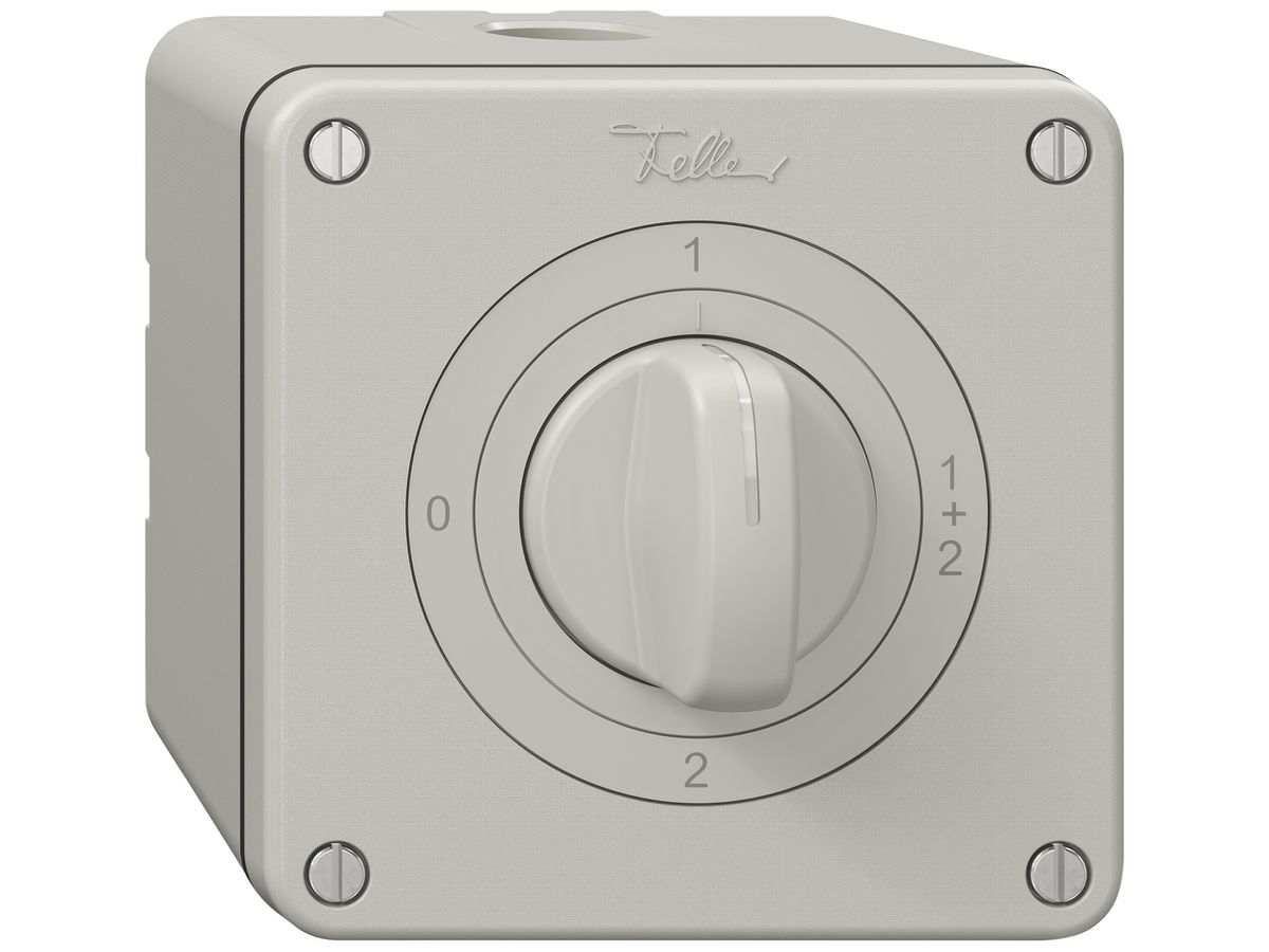 AP-Drehschalter NEVO SNAPFIX® Serienschalter 16A 400V 0-1-1+2-2 lgu