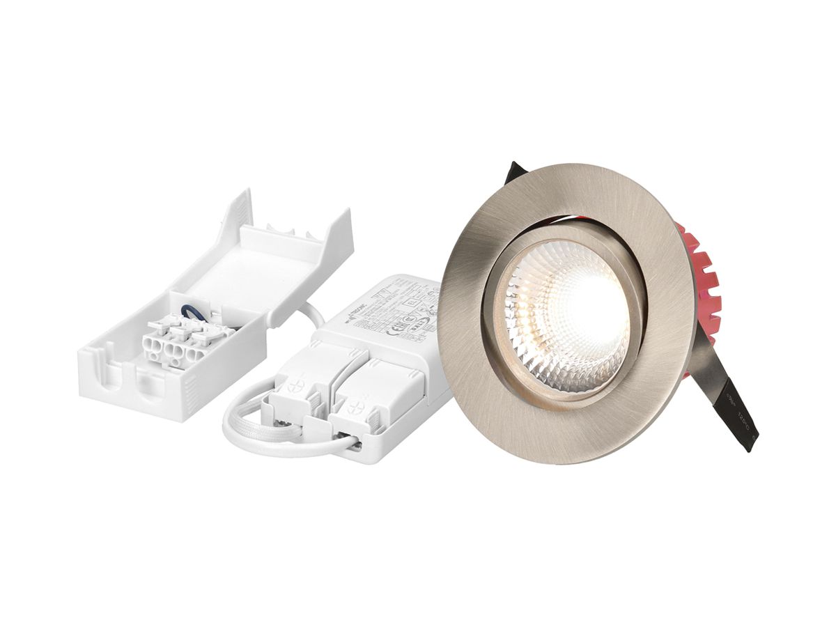 EB-LED-Spot MH SOLVO 8W 750lm 3000K IP44 MB DIM DALI Ø100mm Nickel