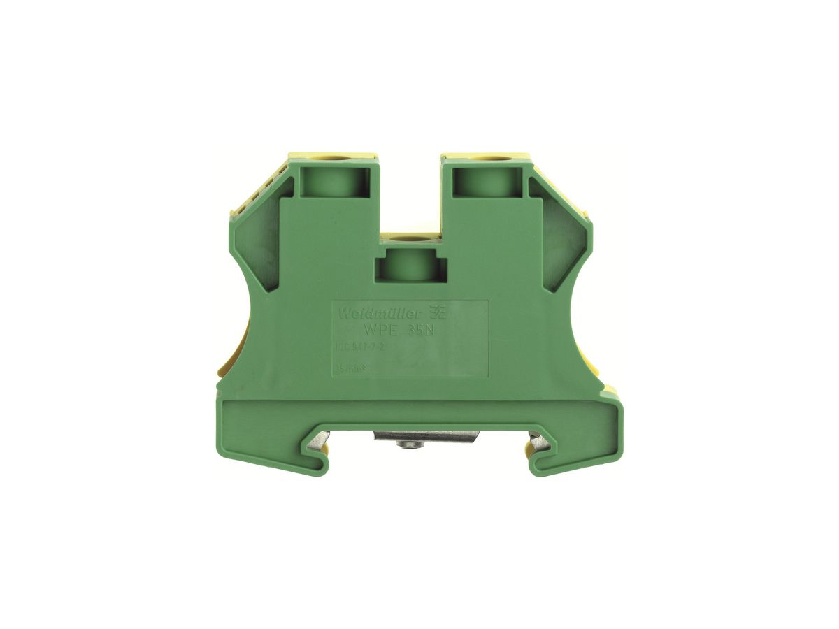 Schutzleiter-Reihenklemme Weidmüller WPE N Schraubanschluss 35mm² grün-gelb
