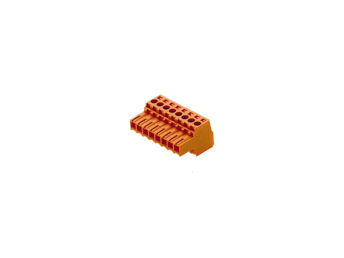 Buchsenstecker Weidmüller BL geschlossen 3.5mm 10L verzinnt orange