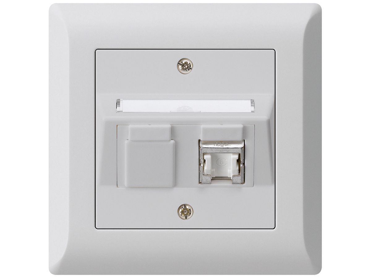 UP-Dose kallysto.line C Kat.6 1RJ45/s hellgrau