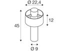 Wegeleuchte SLV PHOTONI E27 1×13W IP65 Ø224×450mm Rost