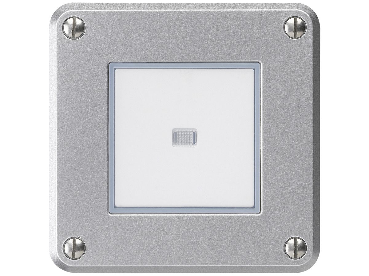 UP-Drucktaster robusto IP55 2P aluminium beleuchtet für Kombination