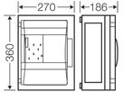 Zählergehäuse leer mit Tür 270×360×186mm ENYSTAR