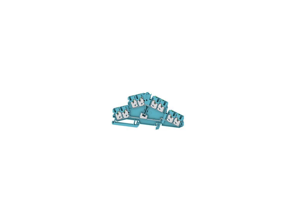 Durchgangs-Reihenklemme WM S2T 2.5 8C BL 2.5mm² 4×2 DIN35 bl
