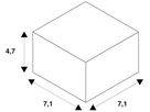 L-Verbinder SLV 48V TRACK Aluminium 71×71×47mm tief rechts schwarz