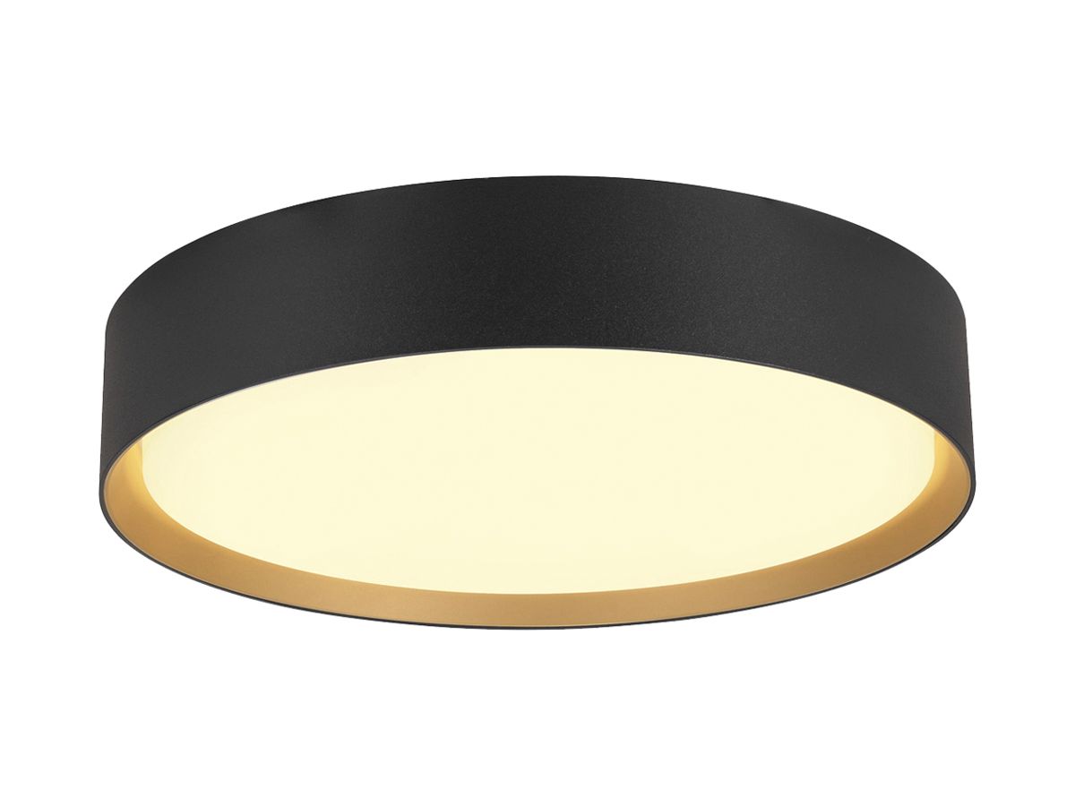 LED-Deckenleuchte SLV DECONA 30 17W 1680lm 930/940 IP44 DIM Ø300mm schwarz/gold