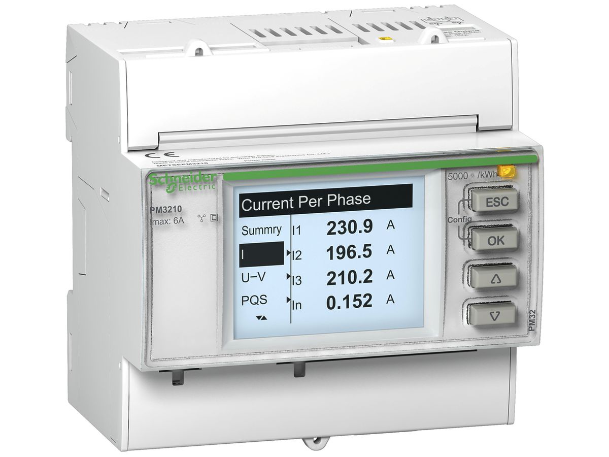 REG-Universalmessgerät Schneider Electric PM3210 THD Impuls