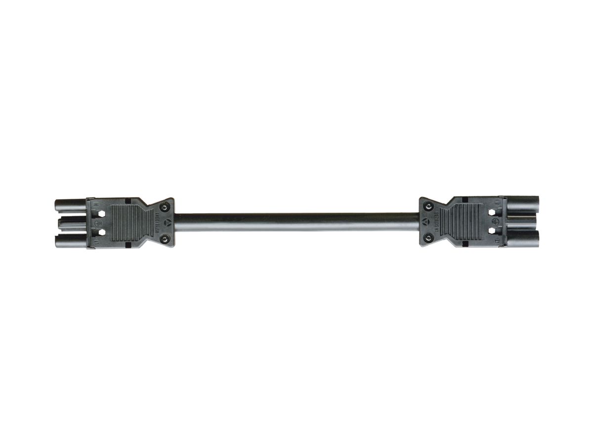 Verlängerung Wieland GST18i3 3×2.5mm² 250V 20A 2m schwarz Stecker-Buchse, Cca