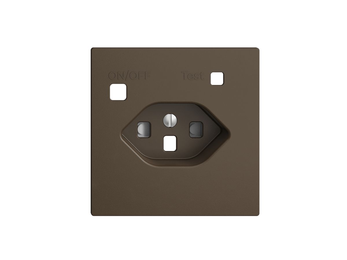 Frontset EDIZIOdue zu FI-Steckdose F, T23, shutter, coffee