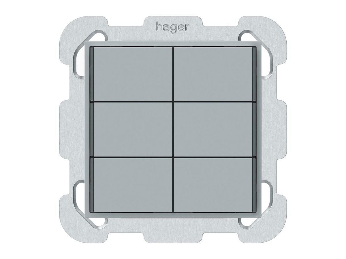 UP-Taster KNX KAL 6×Tasten 6×Betätigungspunkte LED grau