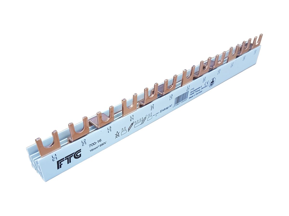Kammschiene Demelectric 3L 16mm² 57TE 17.8mm