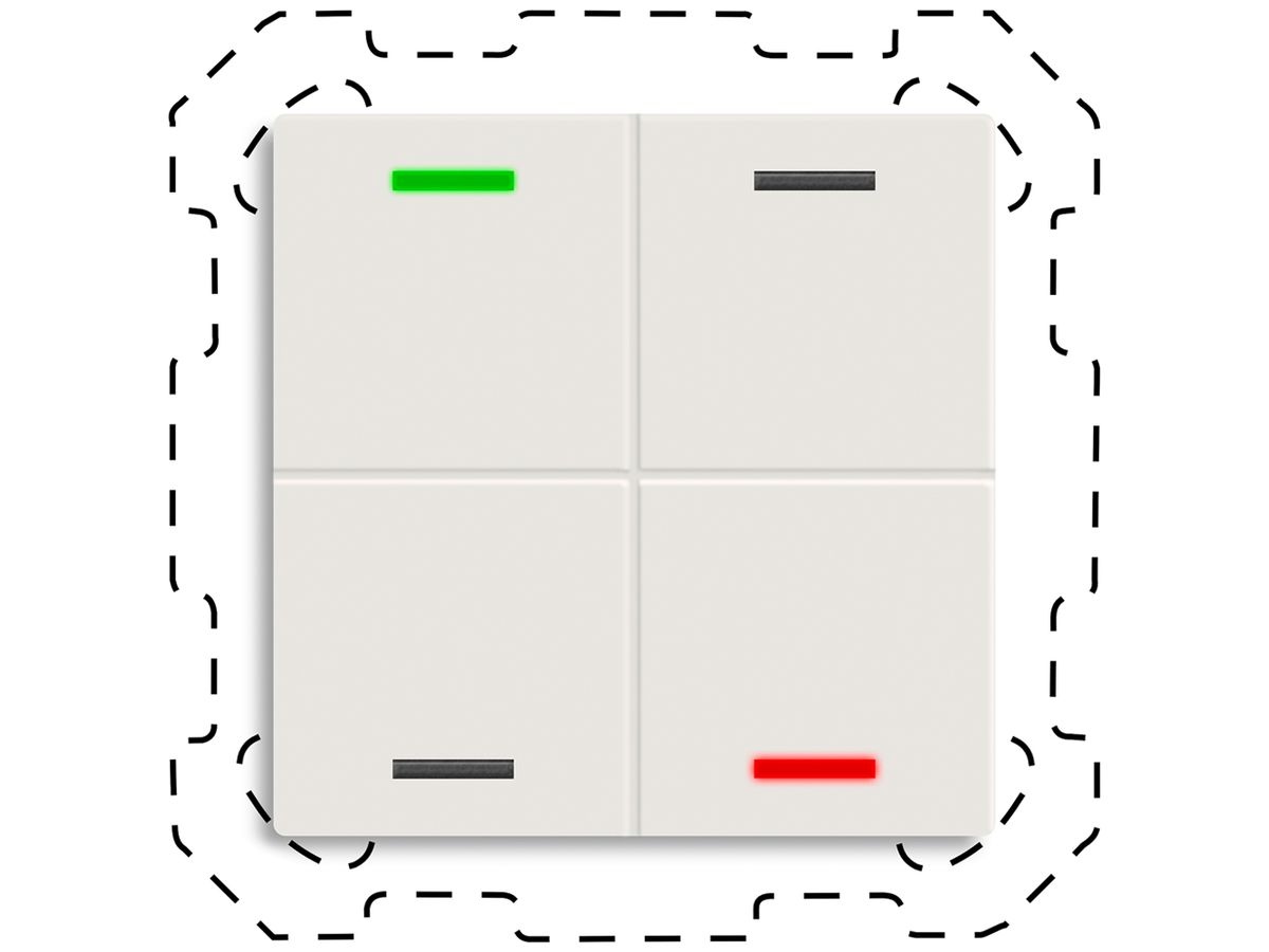 EB-Taster KNX RGBW MDT BE-TAL60T411.01 4T/4B Temp.weiss matt "neutral"