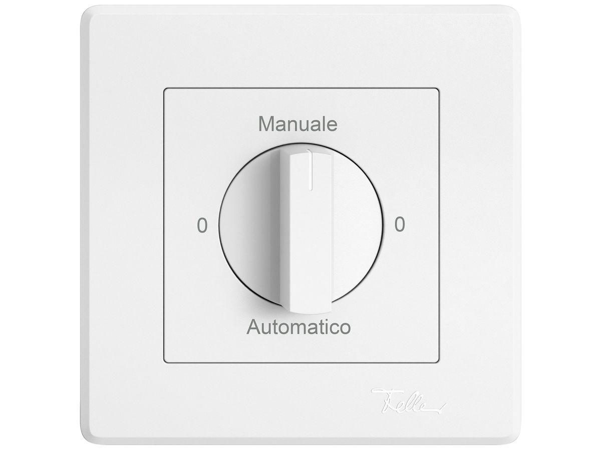 UP-Drehschalter EDIZIO.liv SNAPFIX® Drehgriff 2/1L 0-Manuale-0-Automatico ws