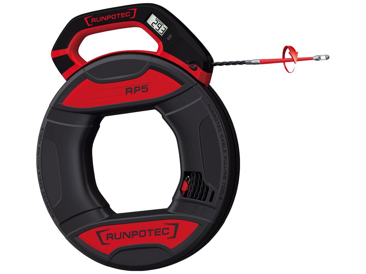 Kabel-Einziehgerät RUNPOTEC RP5 30m mit Meterzähler max.270kg