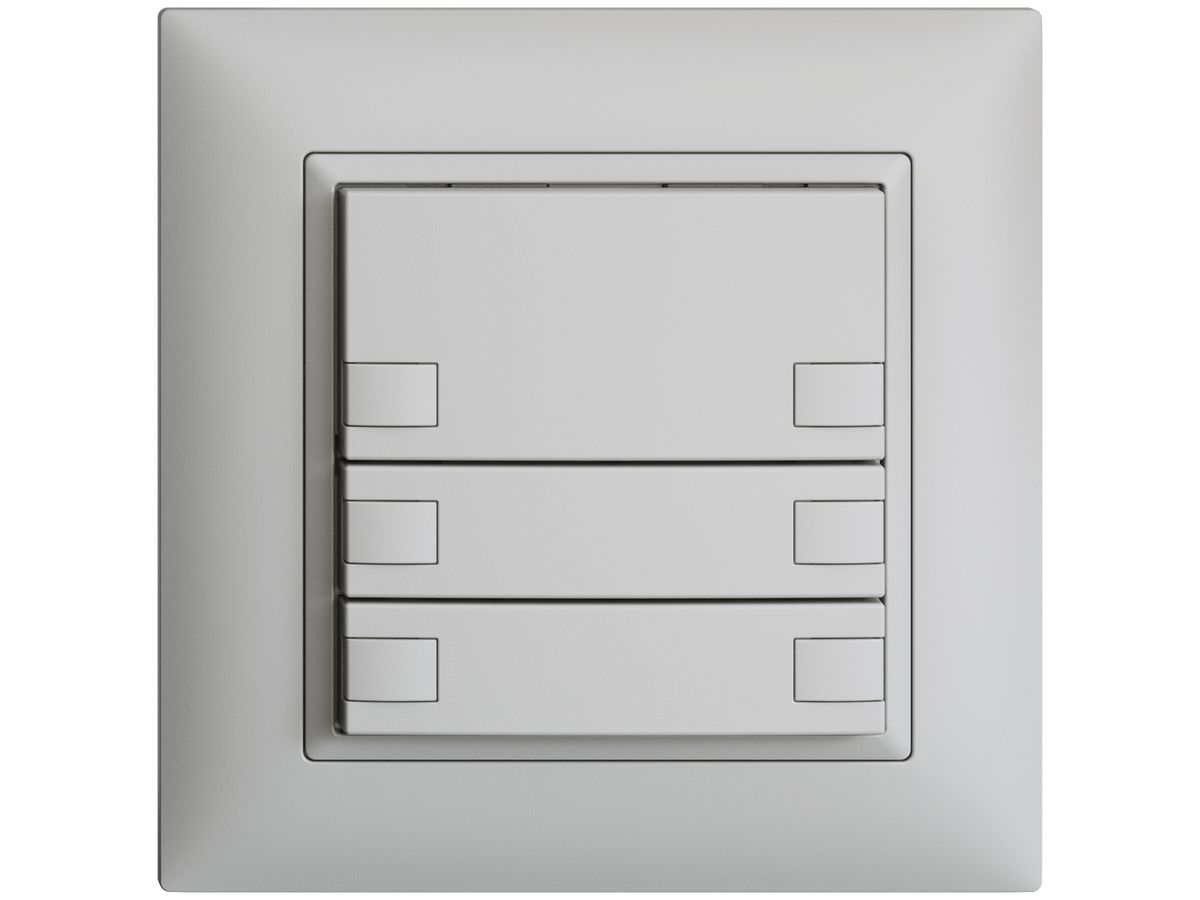 UP-Taster KNX 3-fach EDIZIOdue hellgrau RGB ohne LED