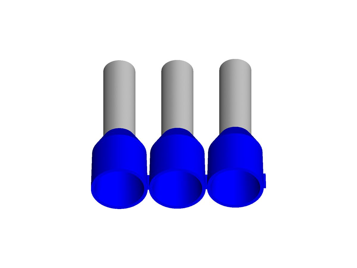 Aderendhülse Ferratec DIN 2.5mm²/8mm isoliert blau 100 Stück Bandware