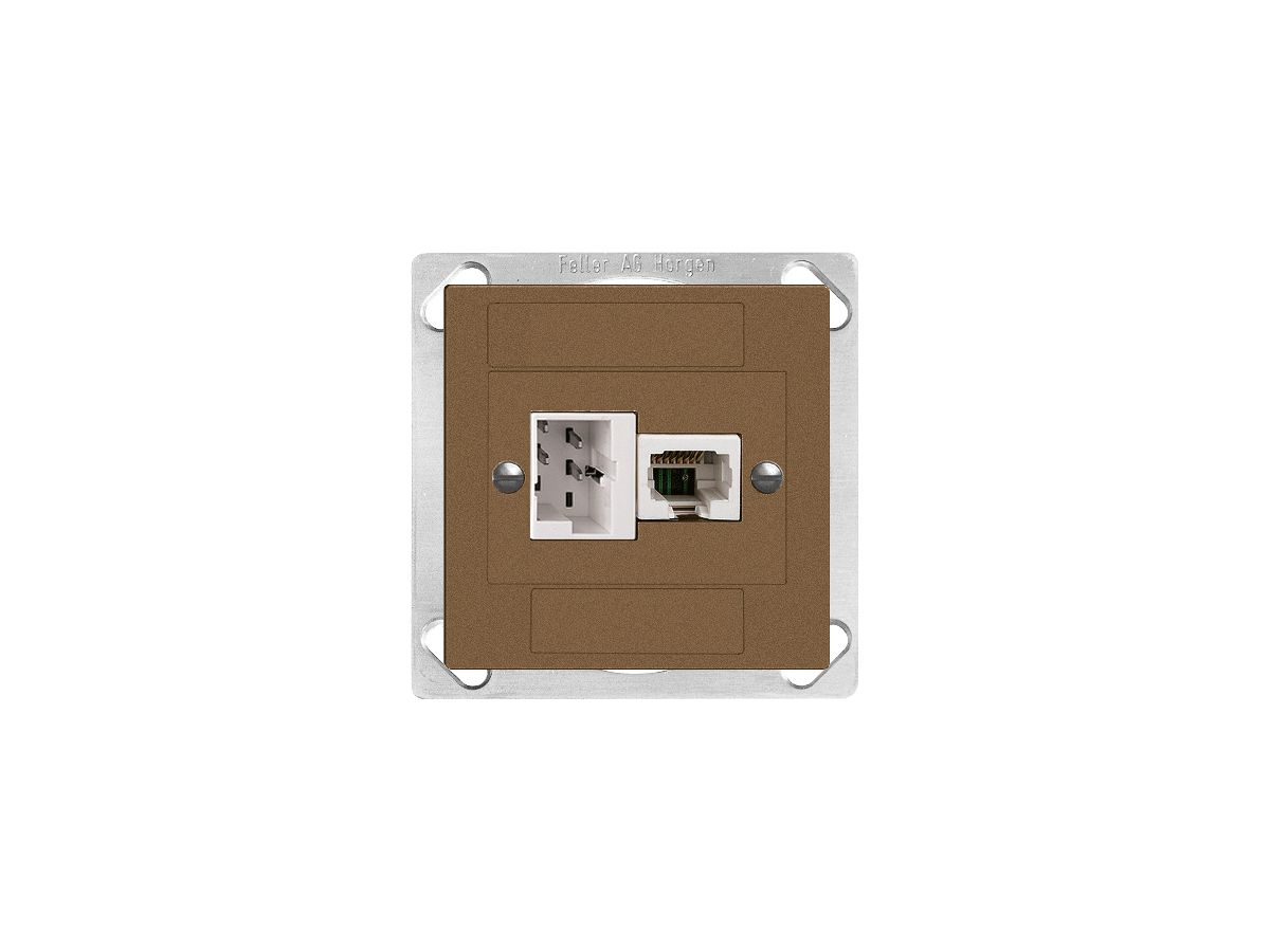 EB-Dose xDSL RJ45/TT83 coffee ITplus EDIZIOdue mit Filter