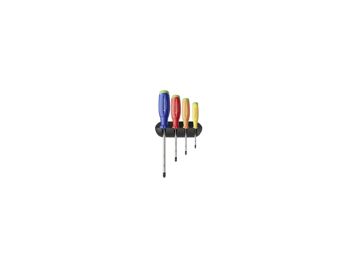Schraubenzieher-Set PB SwissGrip Evo 4-tlg Wandhalterung