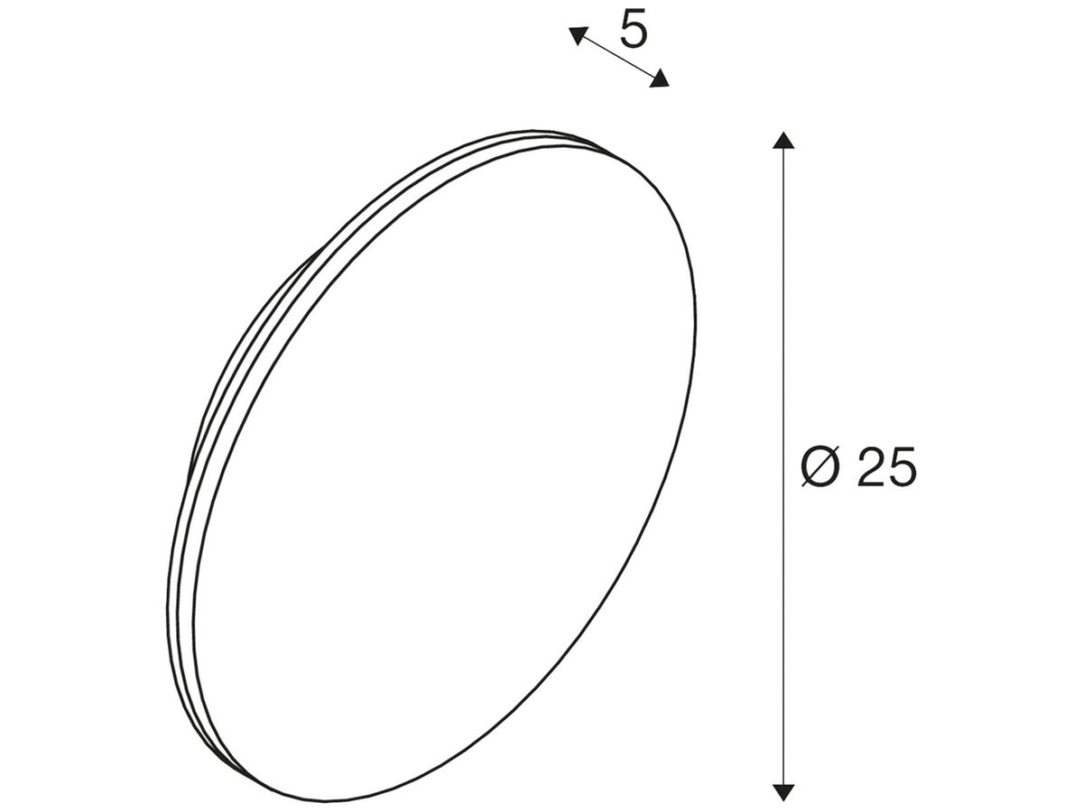 LED-Wandleuchte SLV D-RING M 15W 1260lm 827/830 IP65 DIM indirekt 250mm schwarz