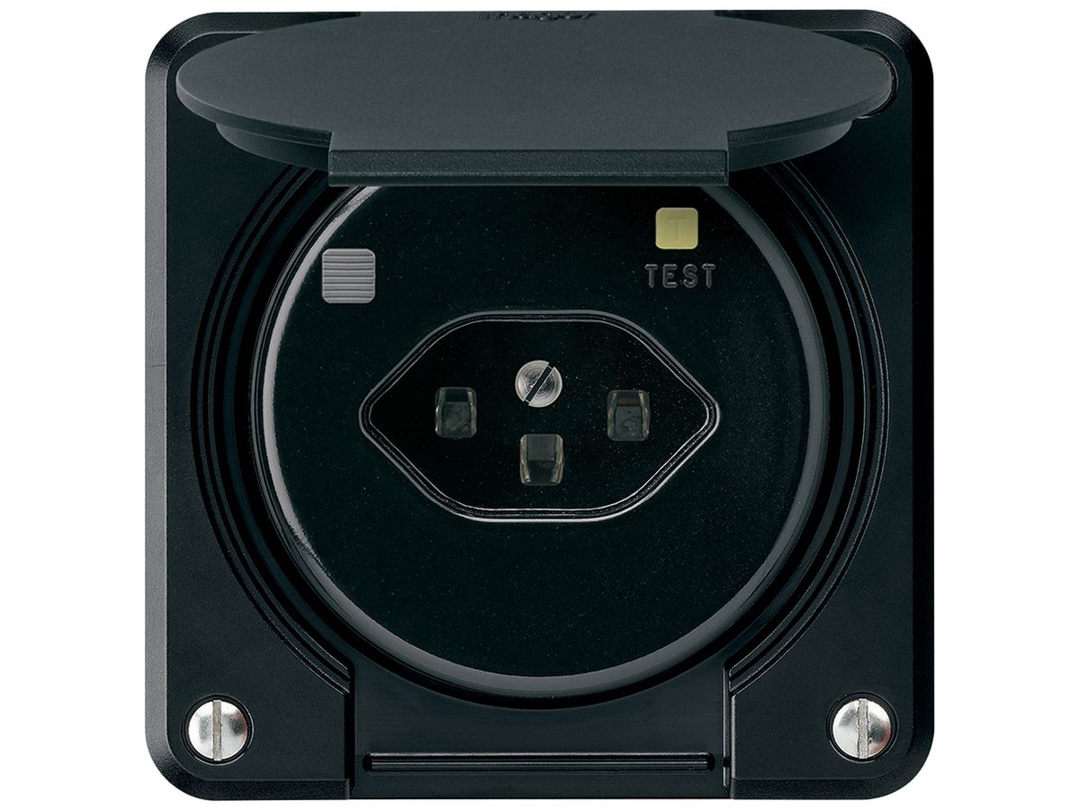 UP-FI-Steckdose robusto C T23 30mA schwarz