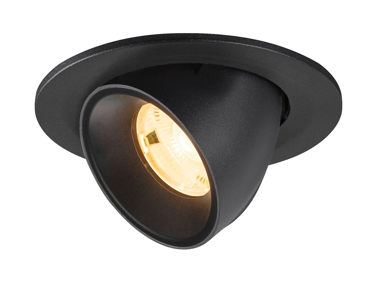 LED-Downlight SLV NUMINOS GIMBLE S 6.7W 1050lm 3000K NB DALI Ø100×70 schwarz