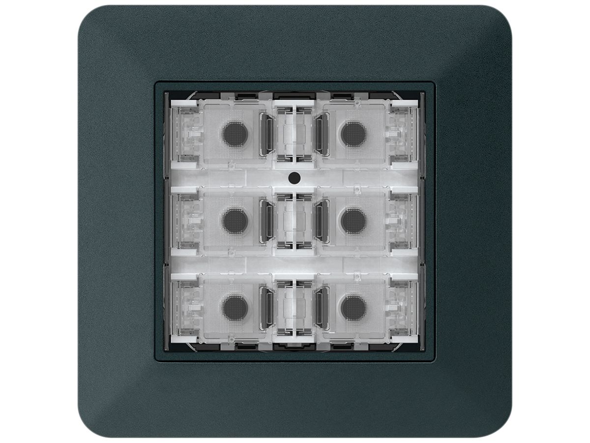 UP-Taster KNX KTR f.6×Tasten 6×Betätigungspunkte LED schwarz