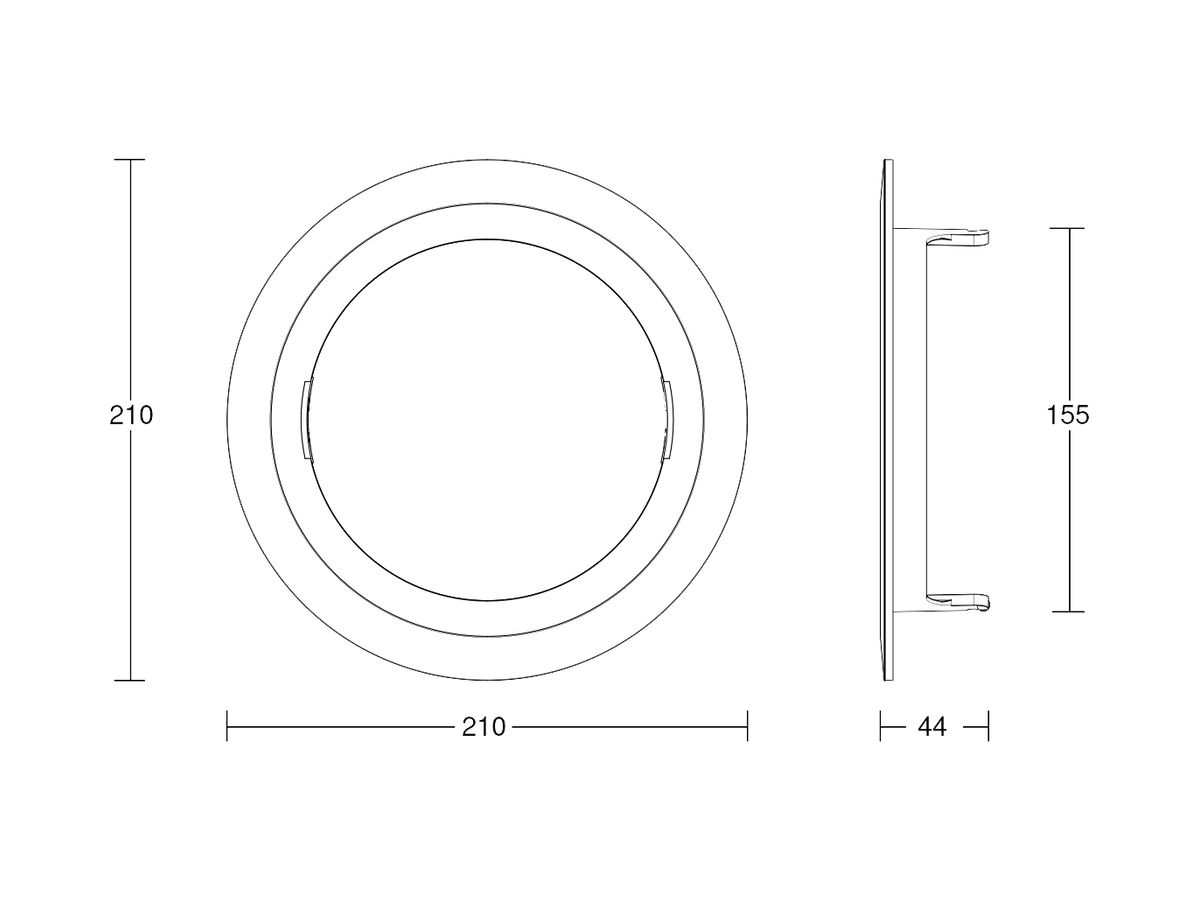 Adapterring Steinel DL 150 Kunststoff Ø210×45mm weiss