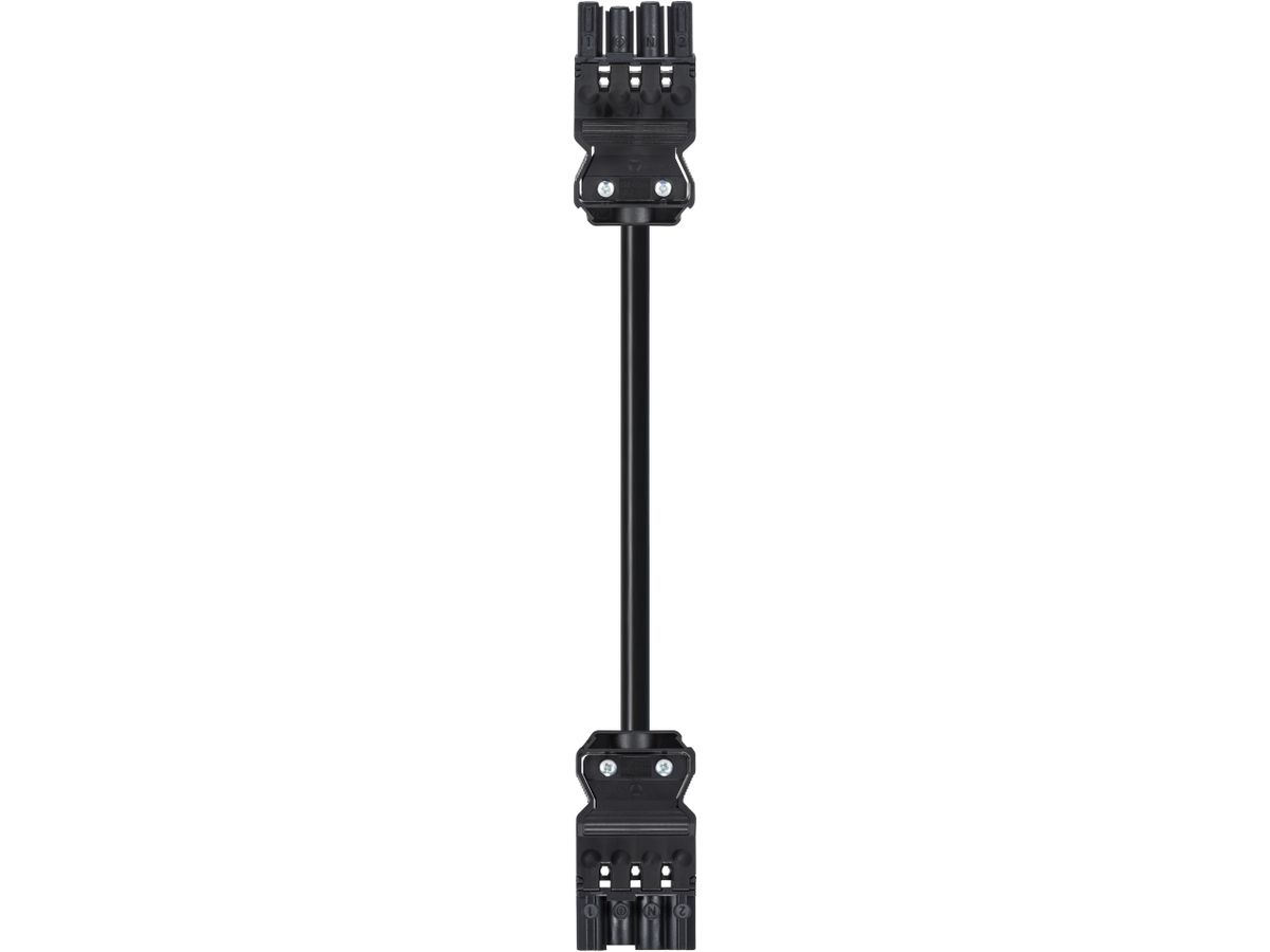 Stecker/Buchsenteil Wieland 1m 4L schwarz