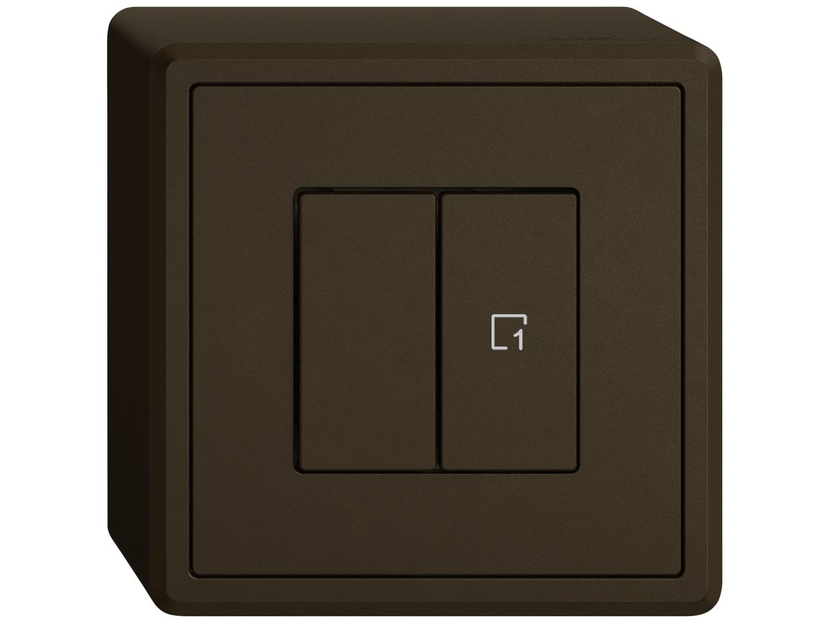 AP-Druckschalter EDIZIO.liv Wiser SNAPFIX® 1 Kanal 1 Szene 2 Tasten br
