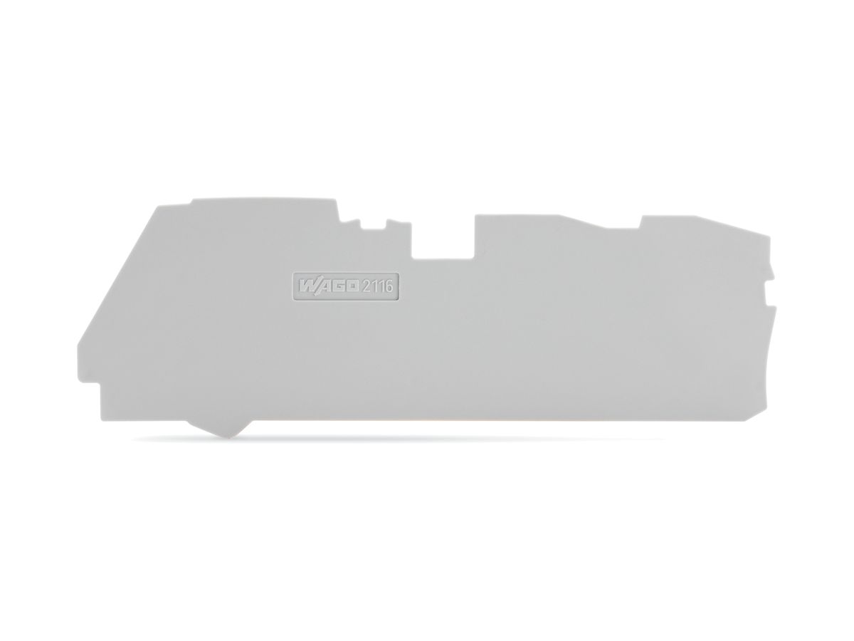 Abschluss/Zwischenplatte WAGO TOPJOB-S 1mm 3L grau zu Serie 2116