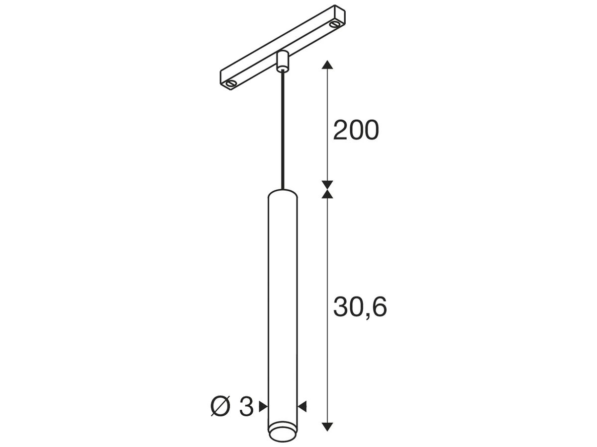 LED-Pendelleuchte SLV GRIP S 48V AD 9.8W 530lm 927 DALI Ø30mm Gold