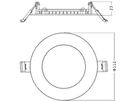 LED-Downlight LEDVANCE SLIM 9.5W 900lm 830/840 IP44 DALI Ø112×23mm weiss