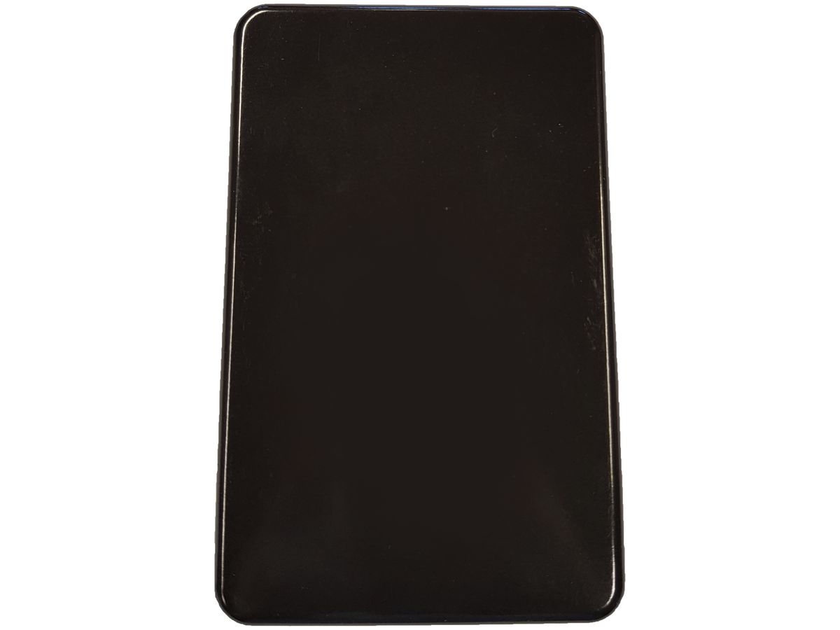 Abdeckplatte Gr.II-II schwarz, 106×166mm, ungebohrt