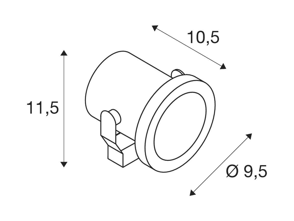 LED-Bodenleuchte SLV NAUTILUS 230V, 9W, 3000K, 520lm, IP55, 60°, Edelstahl 316