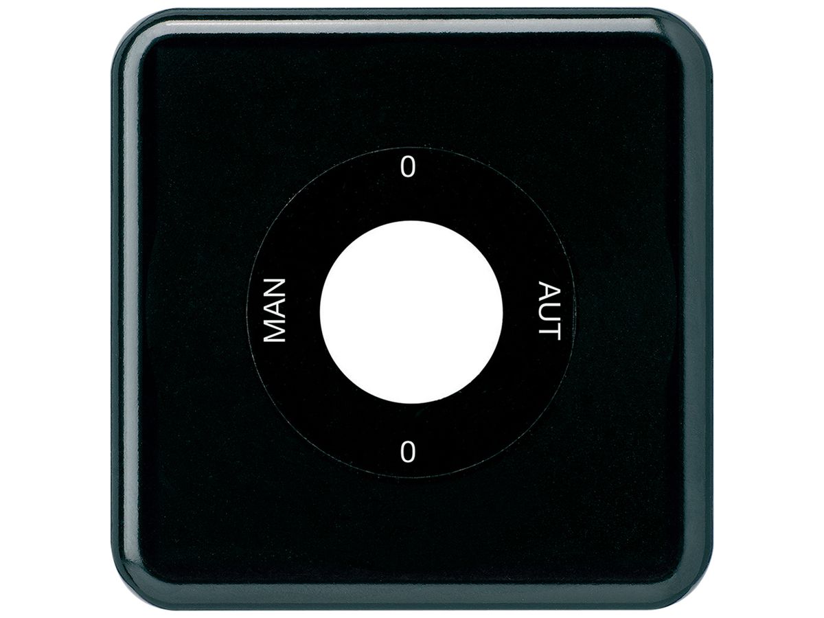 UP-Frontset 0-Aut-0-Man basico schwarz 86×86mm zu Schlüsselschalter