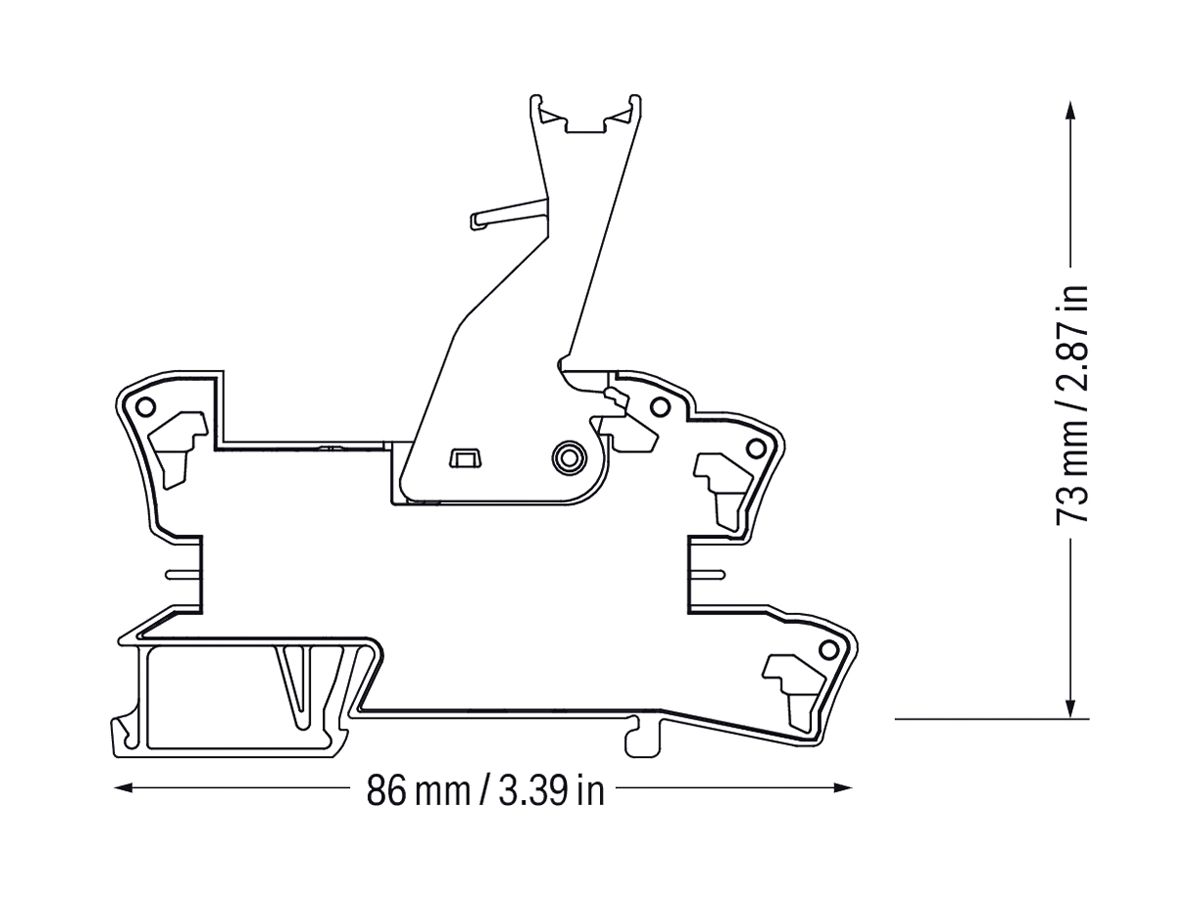 Stecksockel mit Relais WAGO 24VDC 2Ö+S, LED Handbetätigung